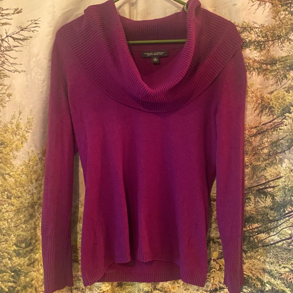 Banana Republic Wool-Blend Cowl-Neck Sweater
